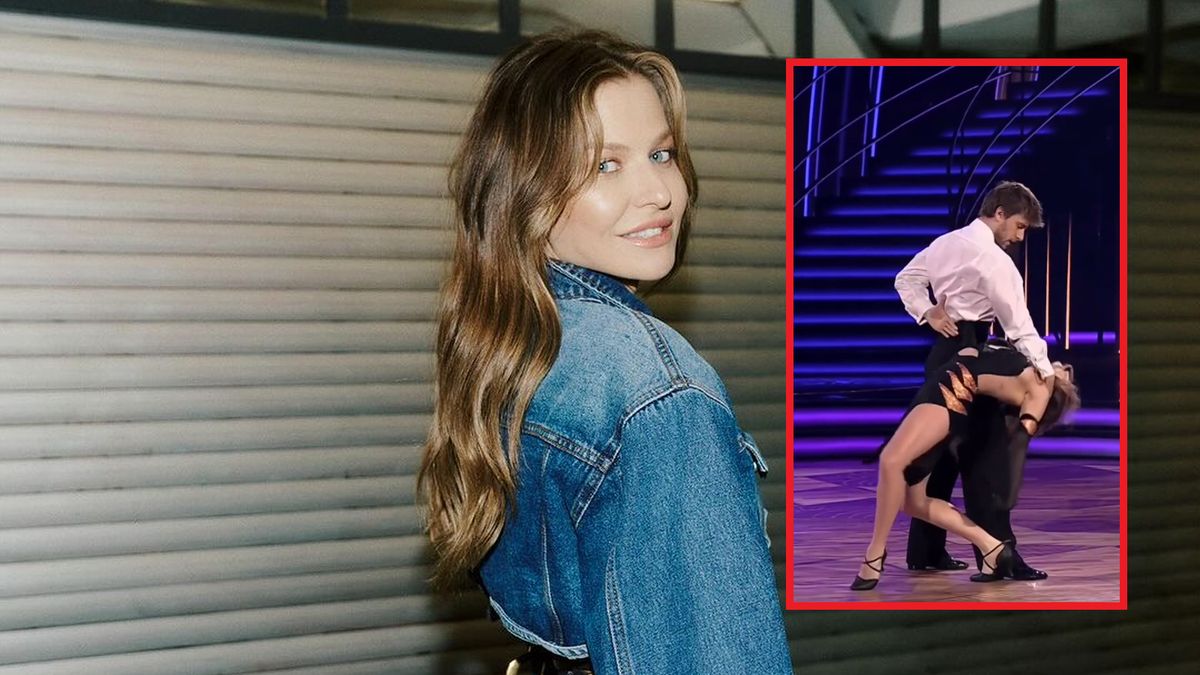 Na zdjęciu Anna Lewandowska. W ramce fragment występu Macieja Musiała i Darii Syty