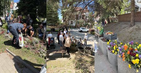 Ostróda: Miasto rozdawało kwiaty z rabat mieszkańcom, chętnych nie zabrakło