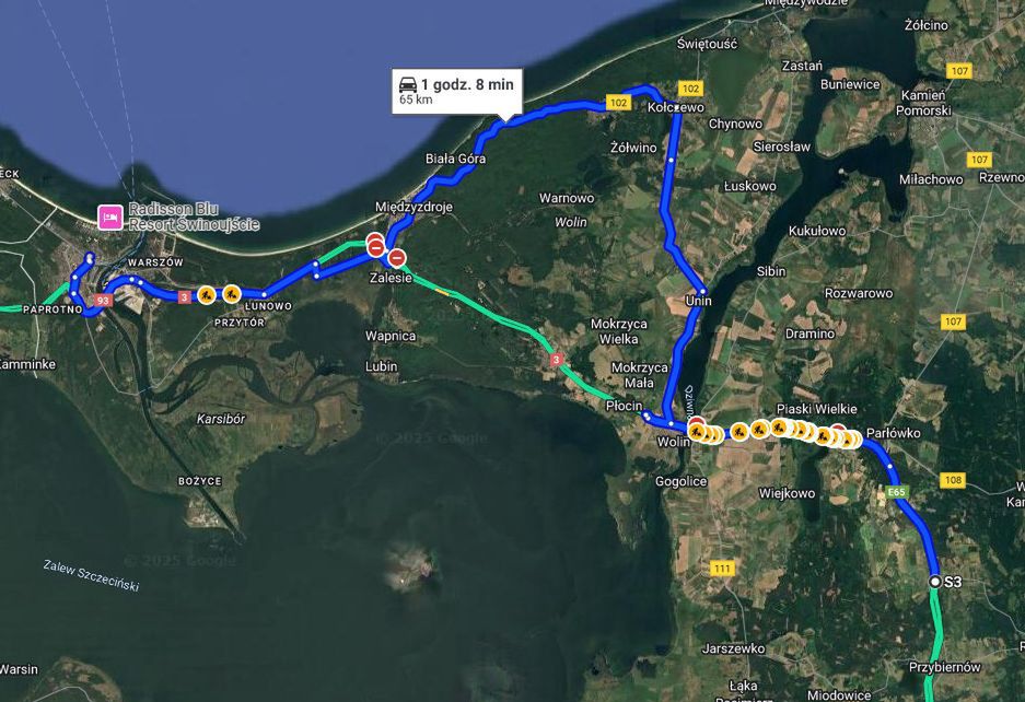 GDDKiA apeluje do kierowców. Mapy Google nie widzą drogi nad morze