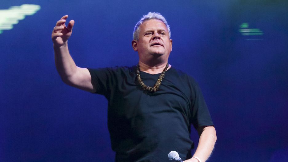 A file picture of Kazik Staszewski during a concert in Krakow, Poland on 4th August, 2018. A song titled ' Your Pain Is Better Than Mine' by Kazik that critisies abuse of power by Poland's ruling party leader, Jaroslaw Kaczynski, rose to the top of the listener-voted chart in Radio Trojka public broadcaster on 15th May 2020, but was then removed from the station's website. The broadcaster is now accused of censorship, some of radio's hosts resignaed from work and some musicians vowed to boycott it.  (Photo by Beata Zawrzel/NurPhoto via Getty Images)
