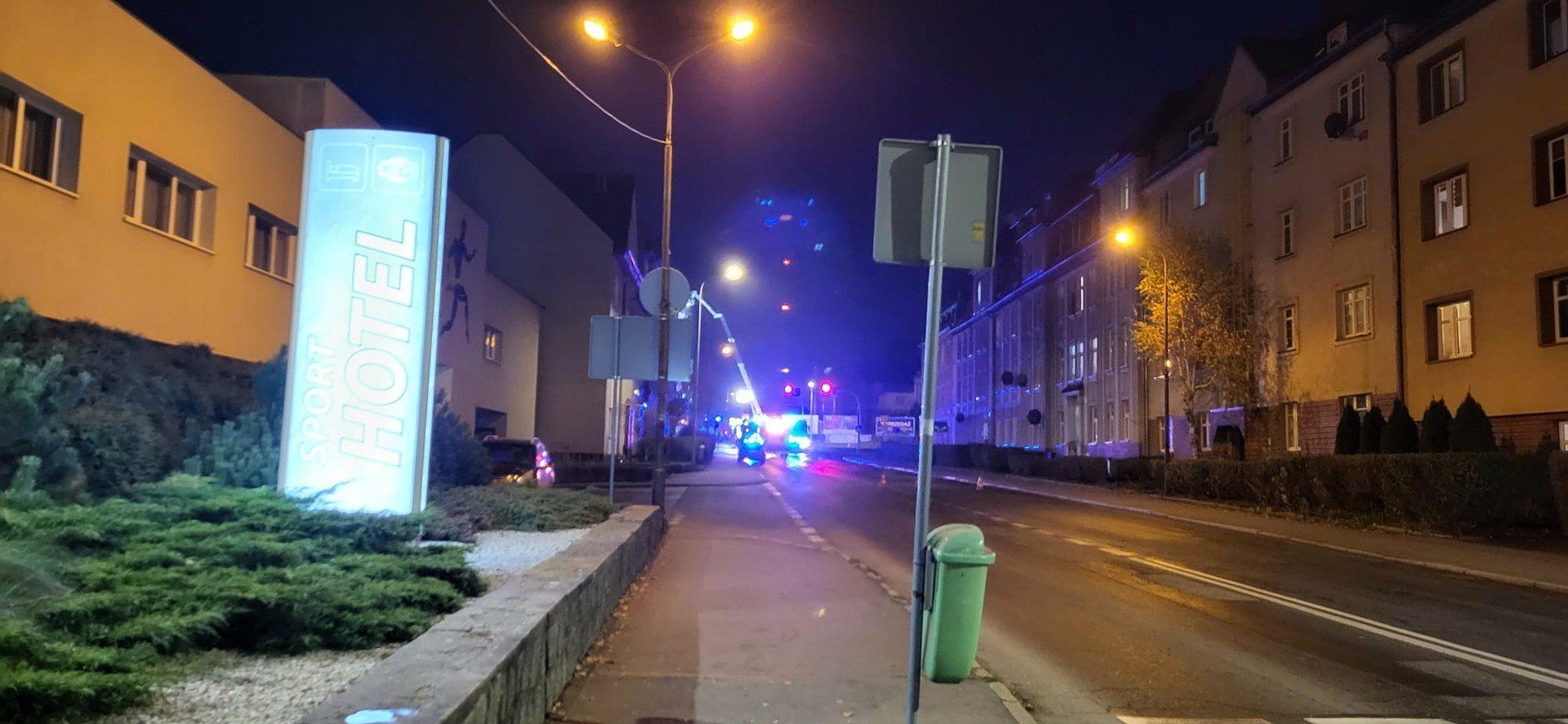 Pożar ul. Złotnicza Jelenia Góra 22.11 2025