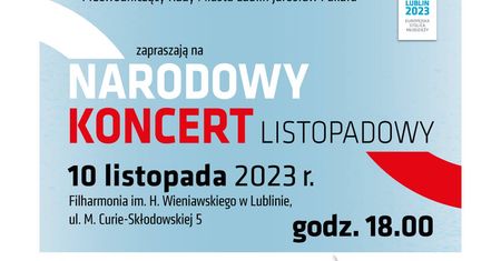 Narodowy koncert Listopadowy. Bezpłatne wydarzenie z okazji obchodów święta 11 listopada. Limit biletów – odbierz swój