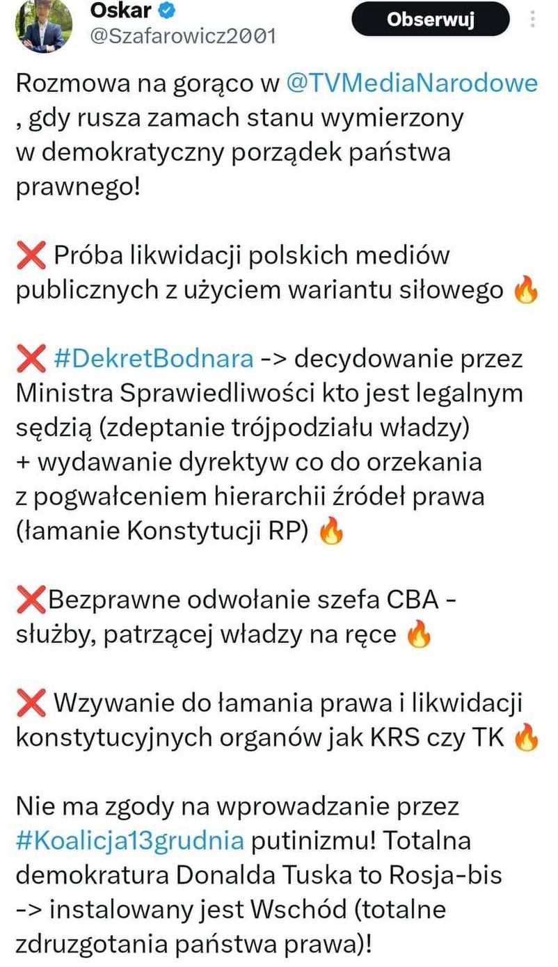 Oskar Szafarowicz o zmianach w TVP