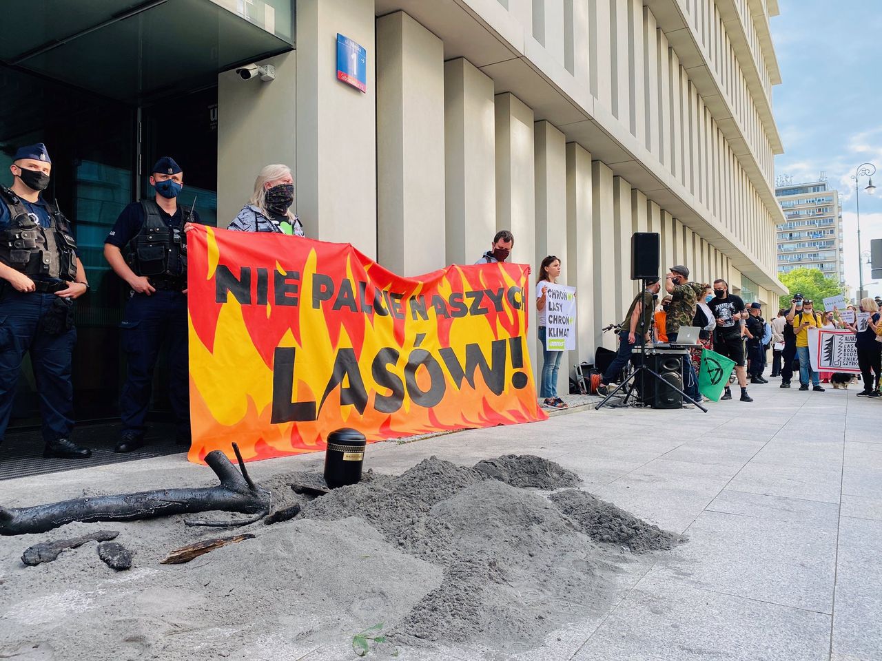 Protest przed Sejmem. "Nie palcie naszych lasów"