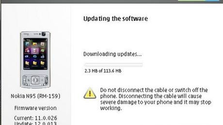 Uaktualnienie oprogramowania Nokii N95 1