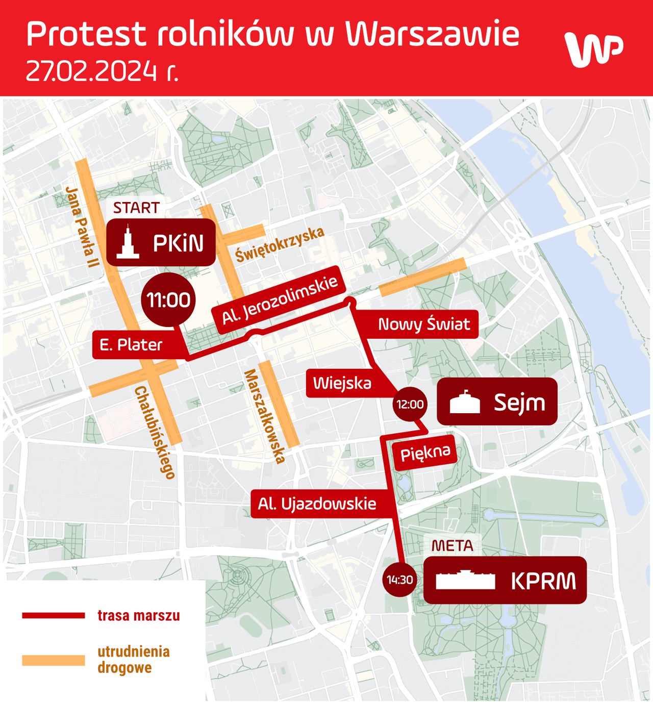 Protest rolników w Warszawie