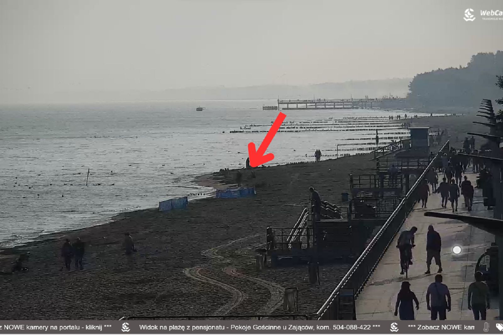 Widok z plaży w Sarbinowie.