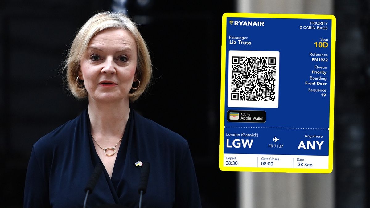 Ryanair postanowił zakpić z brytyjskiej premier Liz Truss