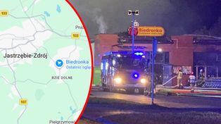 Pożar Biedronki w Jastrzębiu-Zdroju. Alert RCB do mieszkańców