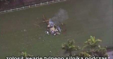 Dramatyczne nagranie spadającego helikoptera - film