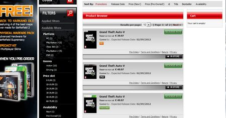 Irlandzki oddział sklepu GameStop twierdzi, że zna datę premiery GTA 5