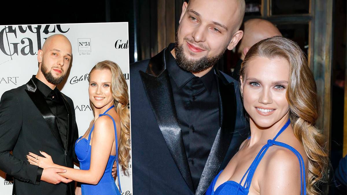 Agnieszka Kaczorowska z mężem - Róże Gali 2019