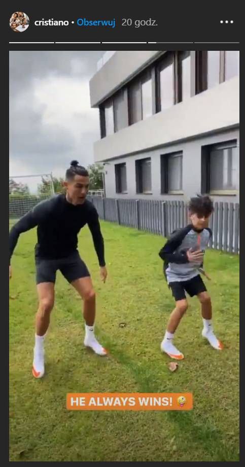 Cristiano Ronaldo z synem Juniorem
