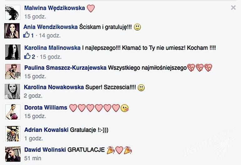 Gwiazdy gratulują ślubu Agnieszce Popielewicz i Grzegorzowi Hyżemu