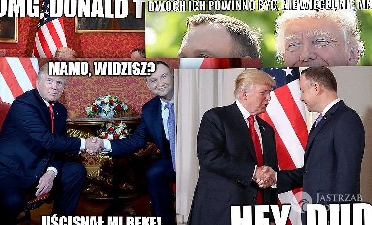 Najlepsze memy z Donaldem Trumpem i Andrzejem Dudą. Przyjazd prezydenta USA uruchomił wyobraźnię internautów