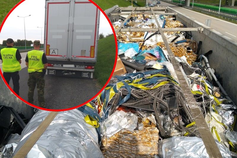Nielegalny przemyt z Niemiec udaremniony. 20 ton śmieci w ciężarówce