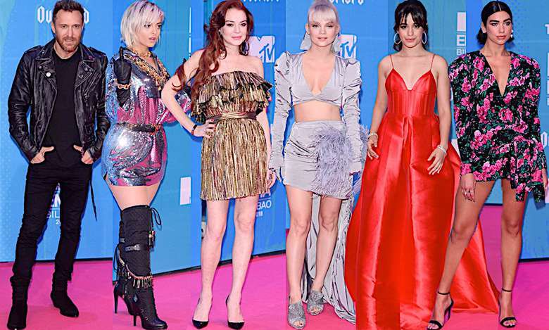 MTV EMA 2018 Bilbao kreacje stylizacje czerwony dywan