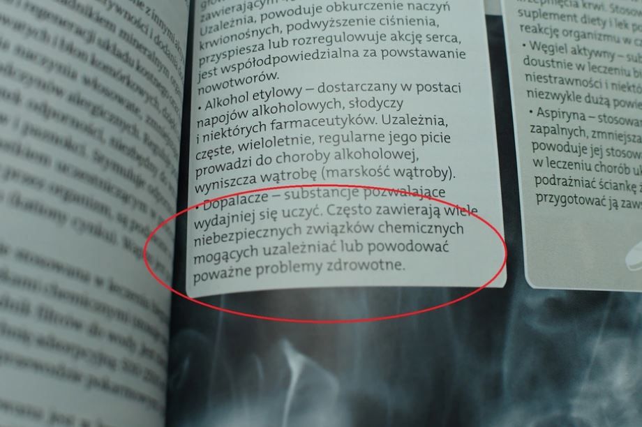 Dopalacze zostały opisane, jako pomoc w nauce