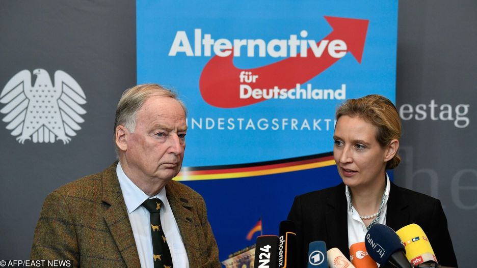Liderzy Alternatywy dla Niemiec Alexander Gauland (z lewej) i Alice Weidel