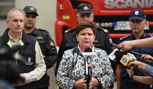 Premier Beata Szydło na terenach zniszczonych przez nawałnice