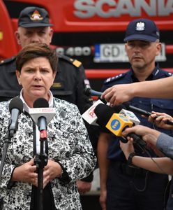 Premier Beata Szydło na terenach zniszczonych przez nawałnice
