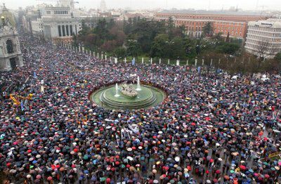 Miliony Hiszpanów maszerują przeciw terroryzmowi