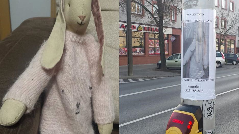 Warszawa. Mieszkaniec Bemowa szuka właścicielki maskotki. W całej dzielnicy pojawiły się wzruszające ogłoszenia