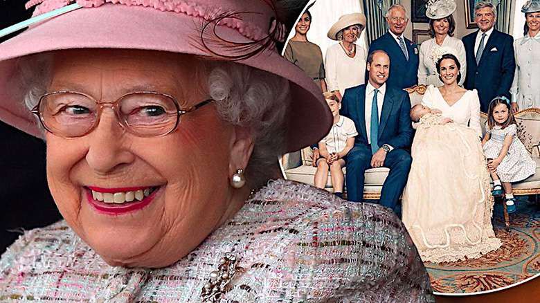 Królowa Elżbieta II, portret z chrztu ksiecia Louisa