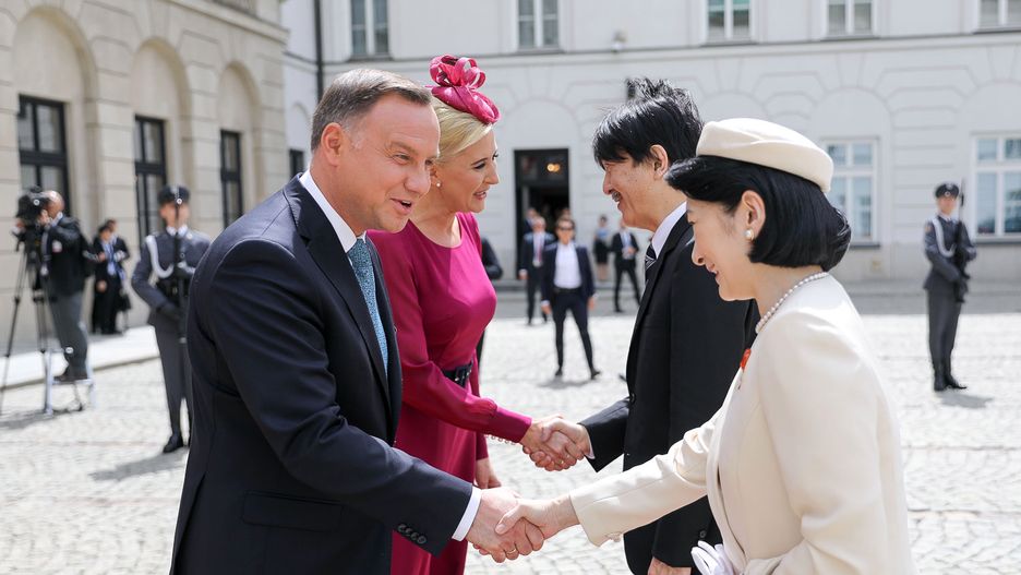 Agata i Andrzej Dudowie powitali japońską parę książęcą 