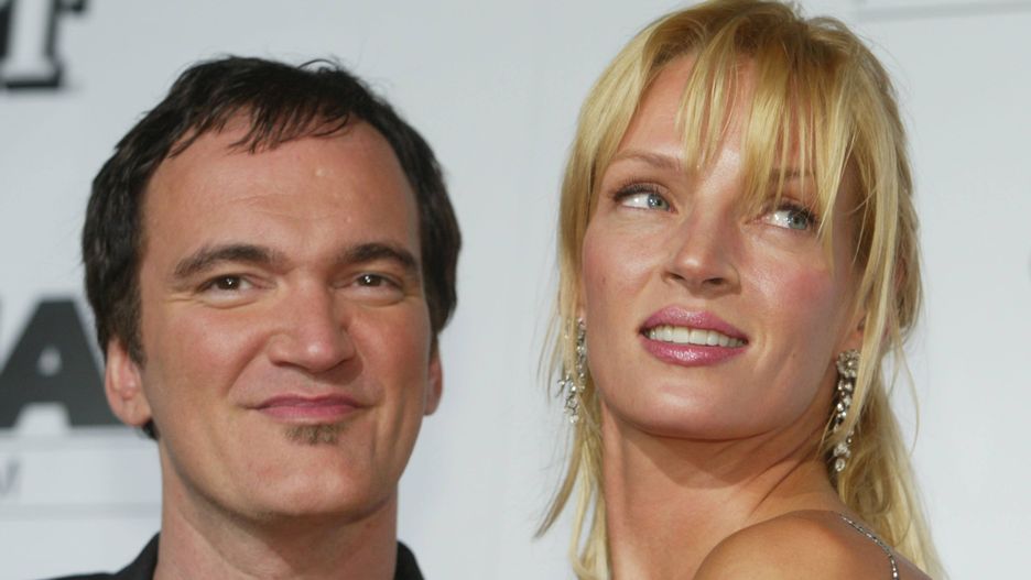Quentin Tarantino i Uma Thurman podczas promocji pierwszej części "Kill Billa", 2003