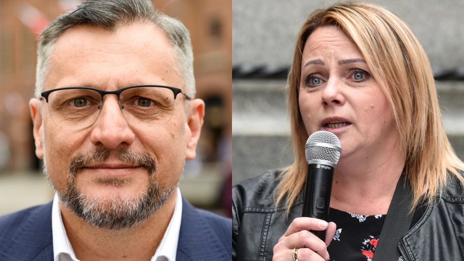 Tomasz Lenz, polityk PO i Iwona Hartwich, działaczka RON