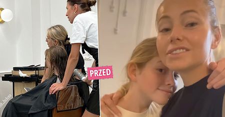 Agata Rubik zabrała córkę do fryzjera. Helena po "ostrym cięciu" wygląda jak kopia znanej mamy