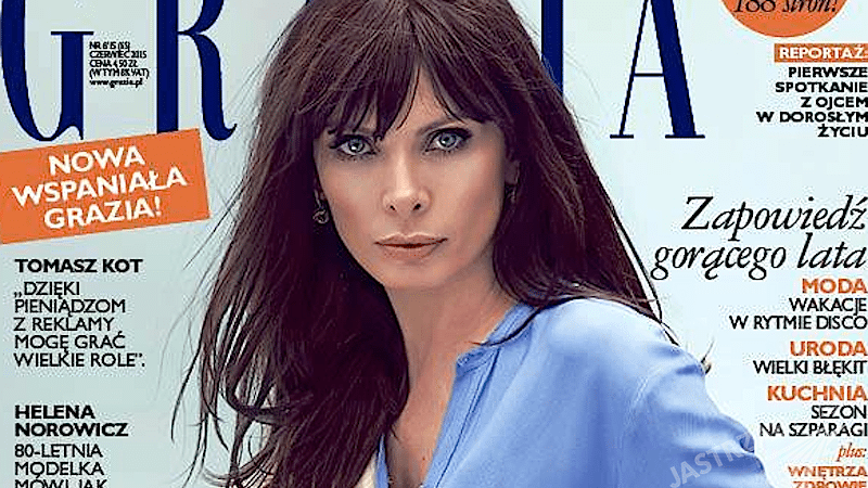 Grazia czerwiec 2015 - cena, numer, sesja, wywiad - Agnieszka Dygant