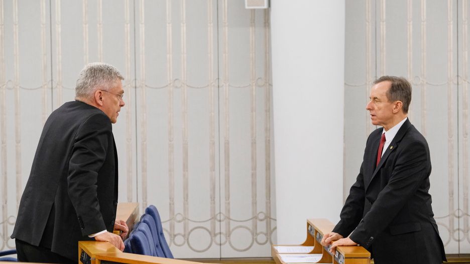 Senat. Wicemarszałek Stanisław Karczewski i marszałek Tomasz Grodzki.