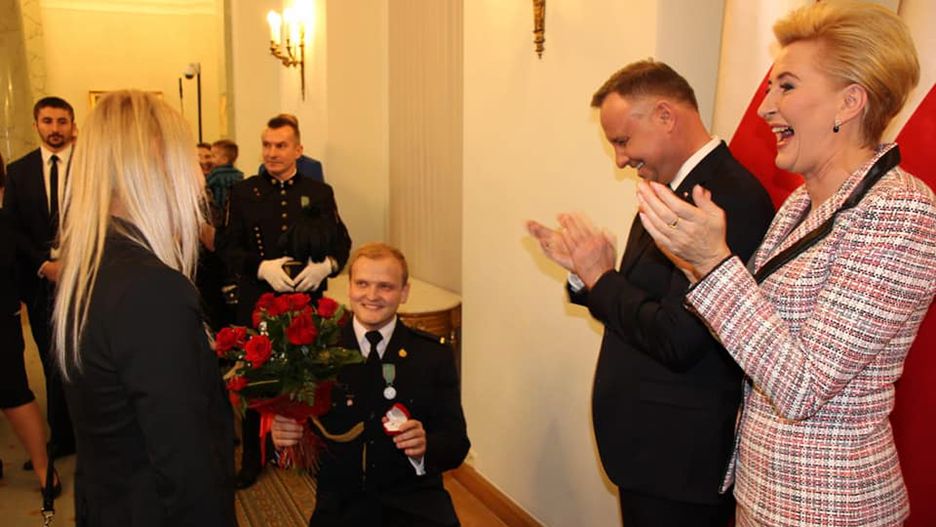 Pałac Prezydenckim. Para prezydencka była świadkami oświadczyn