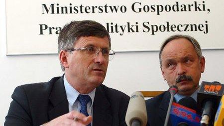 Sekretarz Krajowej Izby Gospodarczej Marek Kłoczko (po lewej) i Mirosław Zieliński (fot. PAP/Piotr Rybarczyk)