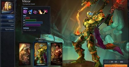 Viktor, Zwiastun Maszyn, twórca Blitzcranka, pali wrogów laserem. W League of Legends