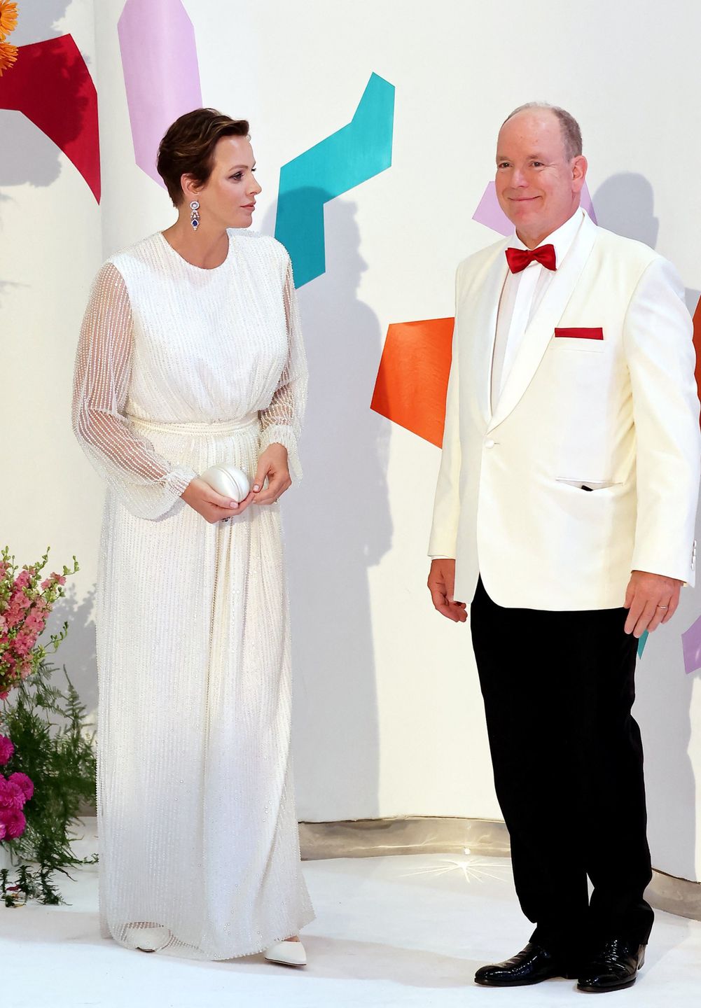 Albert i Charlene - Bal Czerwonego Krzyża w Monako, fot. ONS
