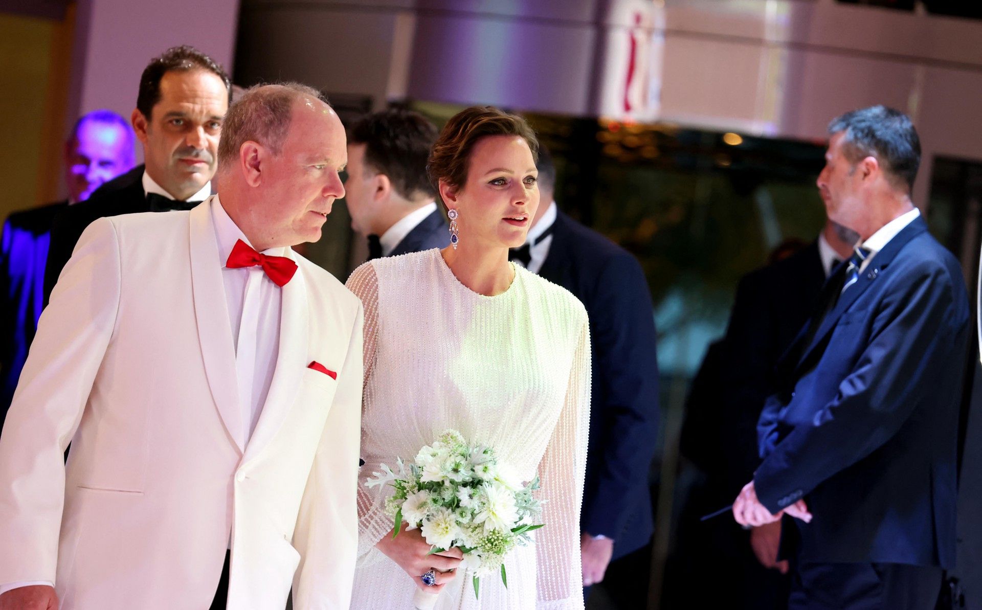 Albert i Charlene - Bal Czerwonego Krzyża w Monako, fot. ONS