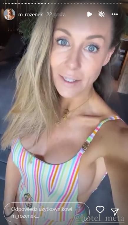 Małgorzata Rozenek w zbyt małym stroju kąpielowym