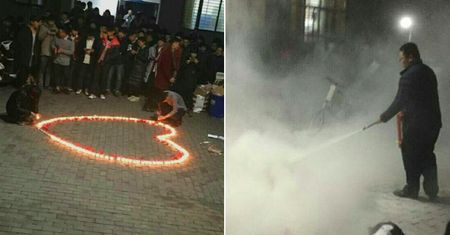Ochroniarz brutalnie zgasił miłość studentów