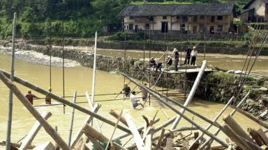 Jedna z zalanych wiosek