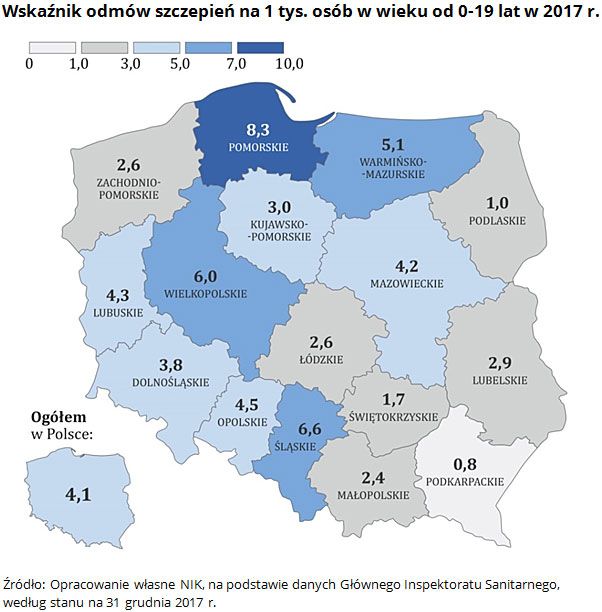 Podkarpacie szczepi się częściej niż Pomorze. "Tradycja wpływa pozytywnie" 