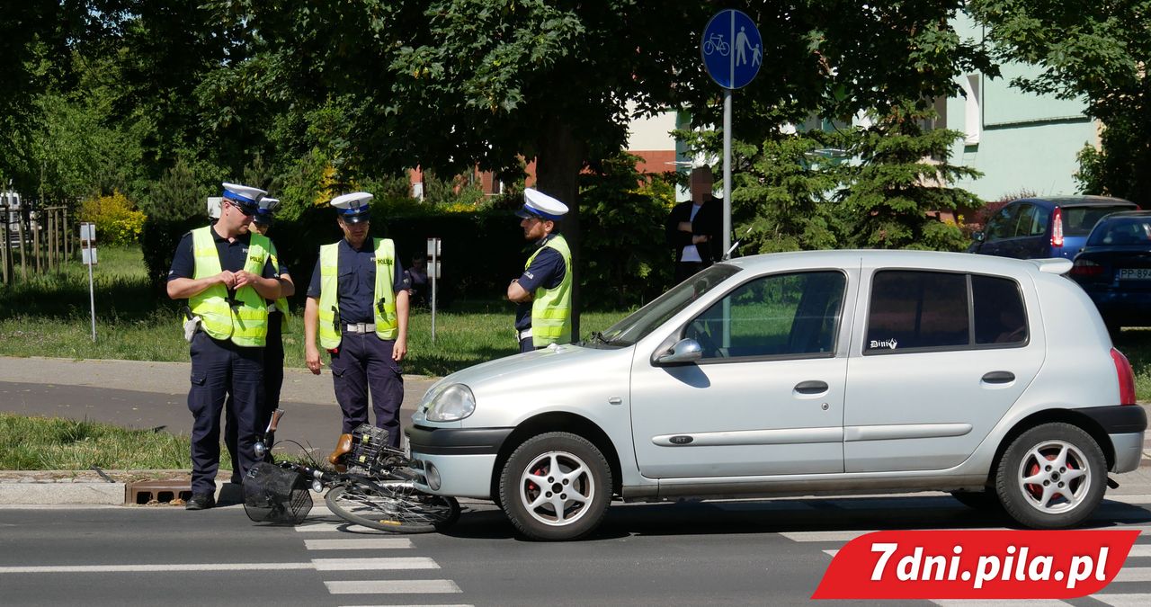 Potrącony rowerzysta