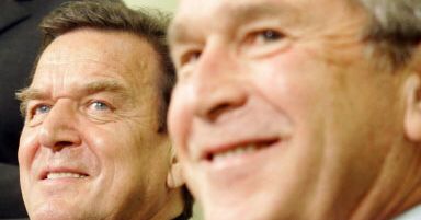 Schroeder ostrzega Busha przed kolejną wojną
