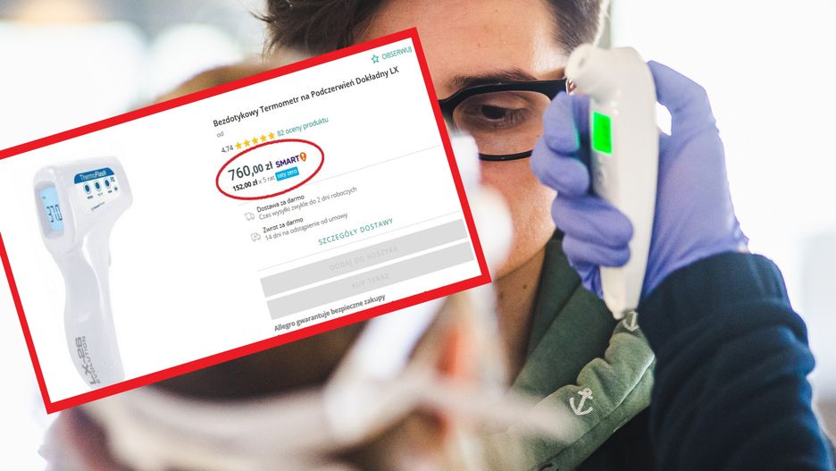 Sprzedawcy żerują na pandemii koronawirusa i ustalają wygórowane ceny np. termometrów.