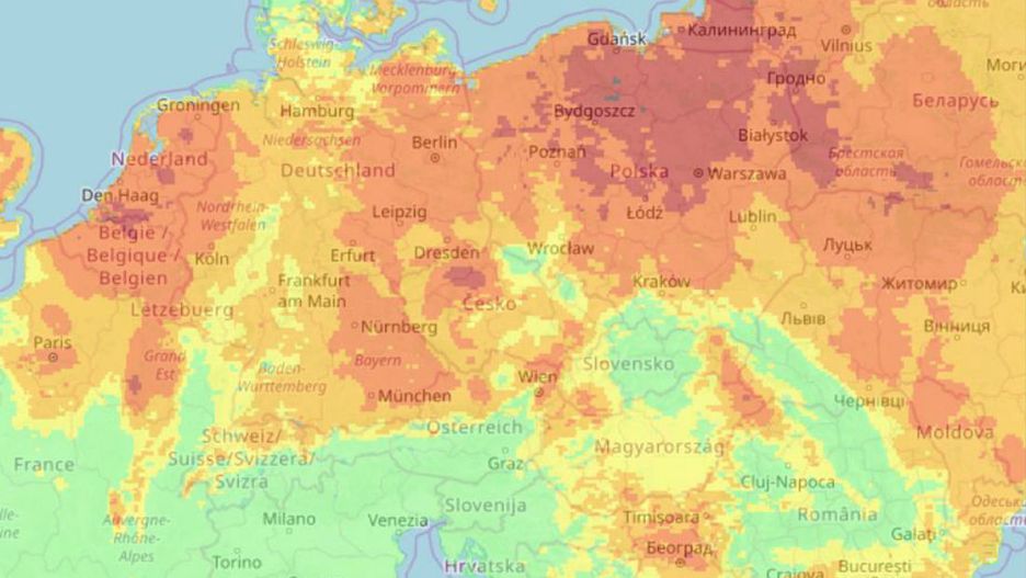 Polska jest najbardziej zagrożona pożarami ze wszystkich europejskich krajów. Dane Fire Weather Index.
