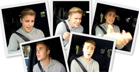 Tego jeszcze nie było. Justin Bieber śpiewa swoje piosenki podczas jazdy samochodem! Ten filmik stanie się hitem internetu.