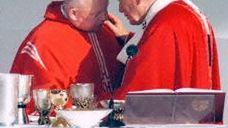 Biskup Kurt Krenn z papieżem Janem Pawłem II