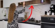 Prosty trik pokaże Ci, na jakiej wysokości powinien być blat kuchenny i szafki wiszące